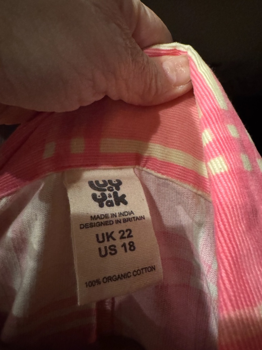 Lucy & Yak Rex Jumpsuit Grayson Gingham Pink Organic Needlecord Corduroy - Picture 6 of 7